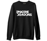 Imagine Dragons - Logo  Siyah Erkek Kalın Sweatshirt