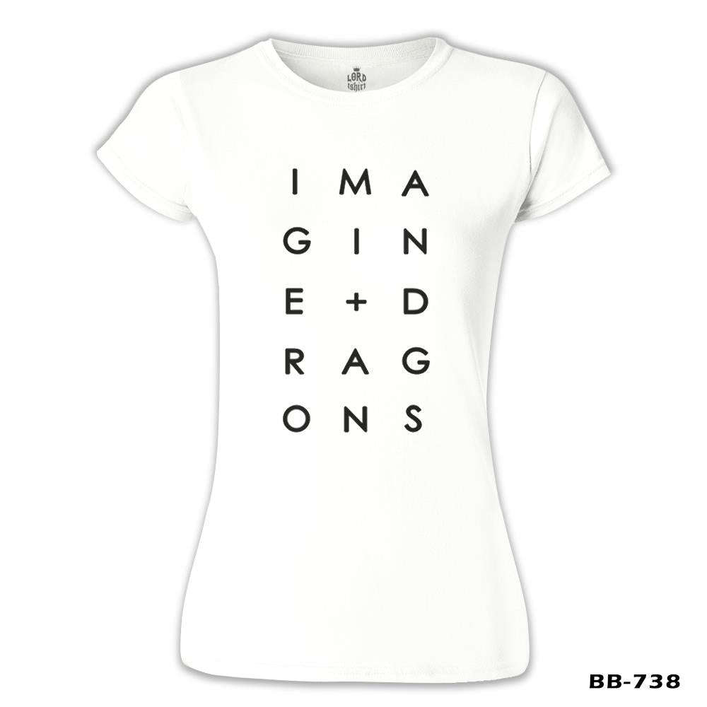 Imagine Dragons - Plus Beyaz Kadın Tshirt