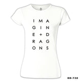 Imagine Dragons - Plus Beyaz Kadın Tshirt