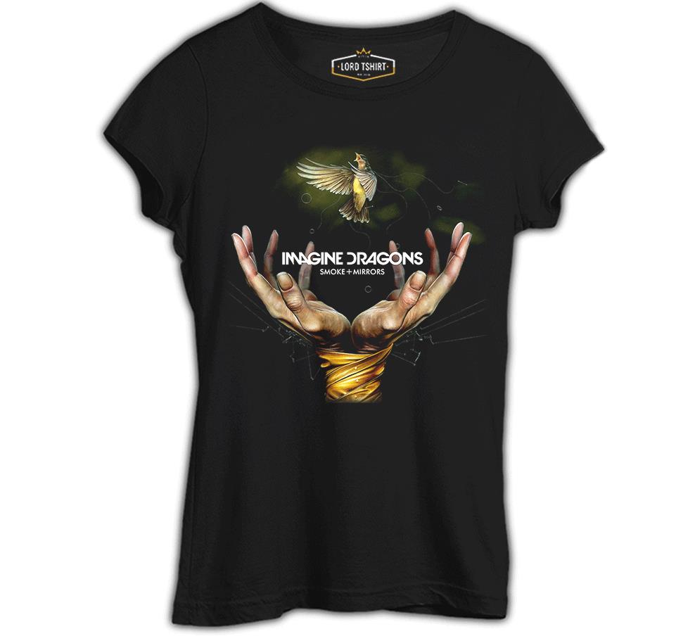 Imagine Dragons - Smoke Mirrors Siyah Kadın Tshirt
