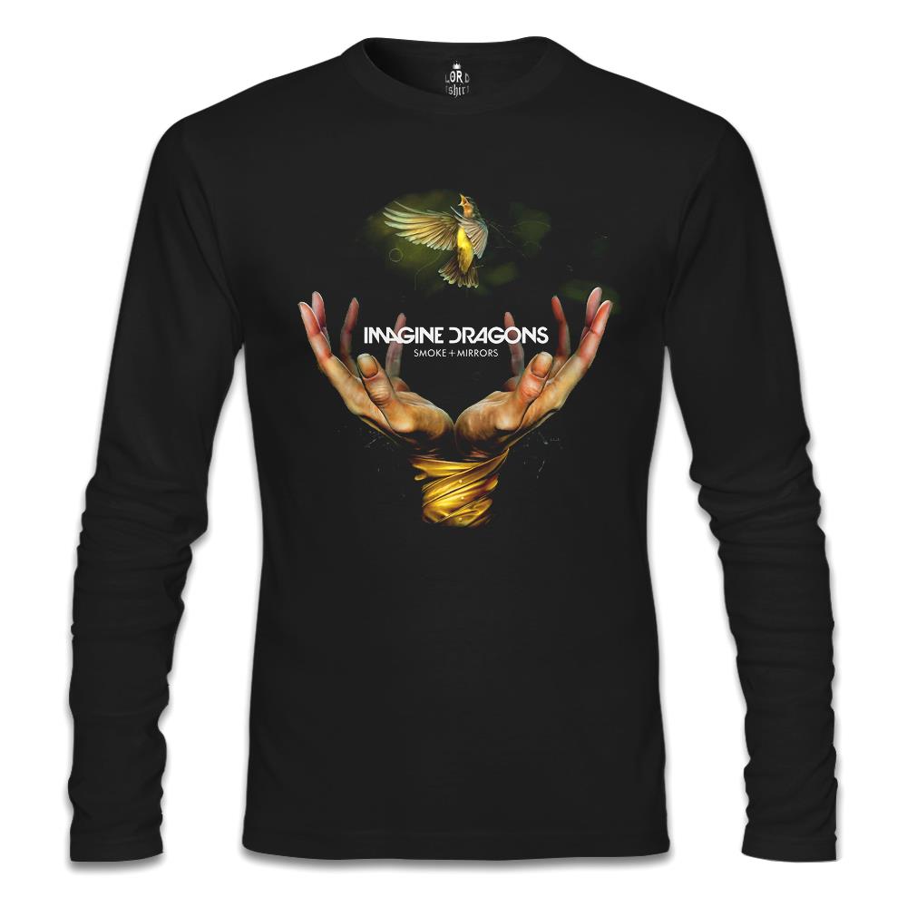 Imagine Dragons - Smoke Mirrors Siyah Erkek Sweatshirt