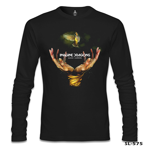 Imagine Dragons - Smoke Mirrors Siyah Erkek Sweatshirt