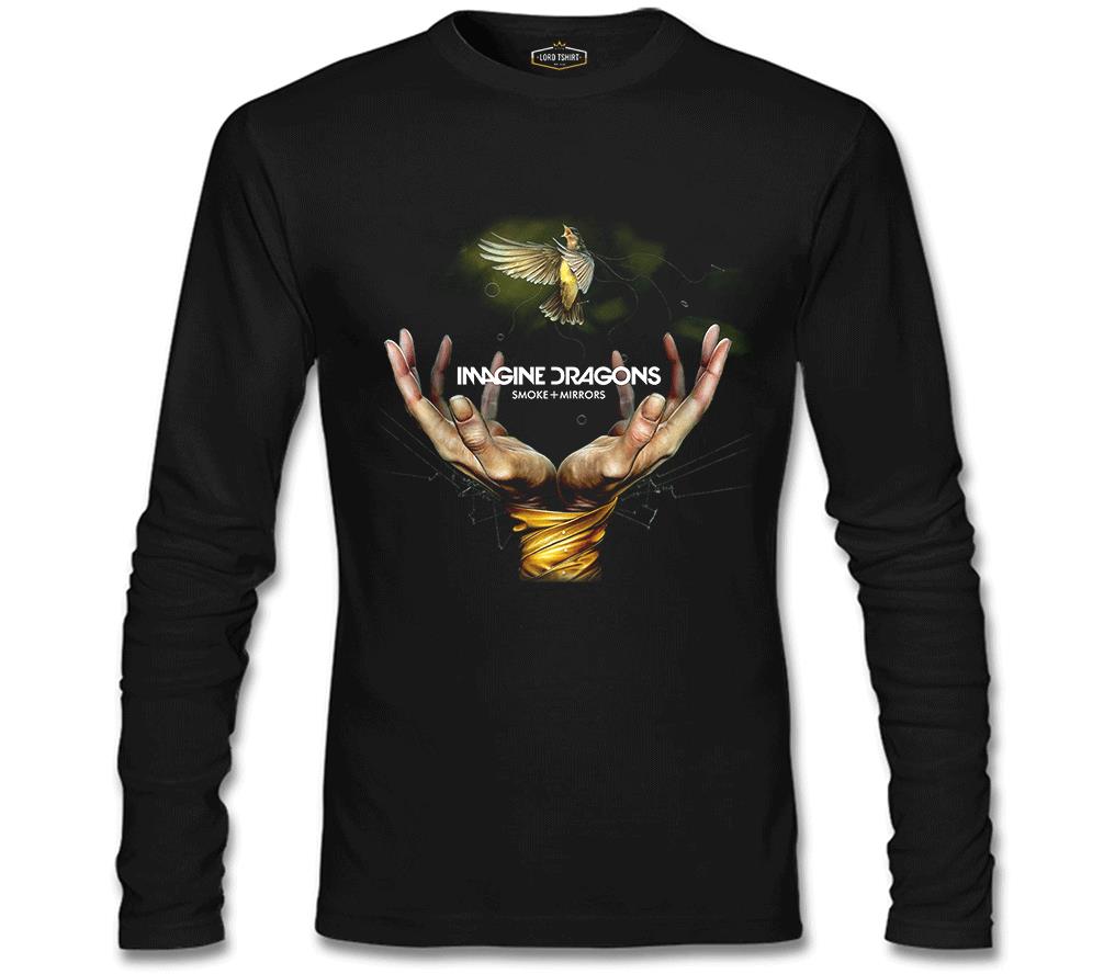 Imagine Dragons - Smoke Mirrors Siyah Erkek Sweatshirt