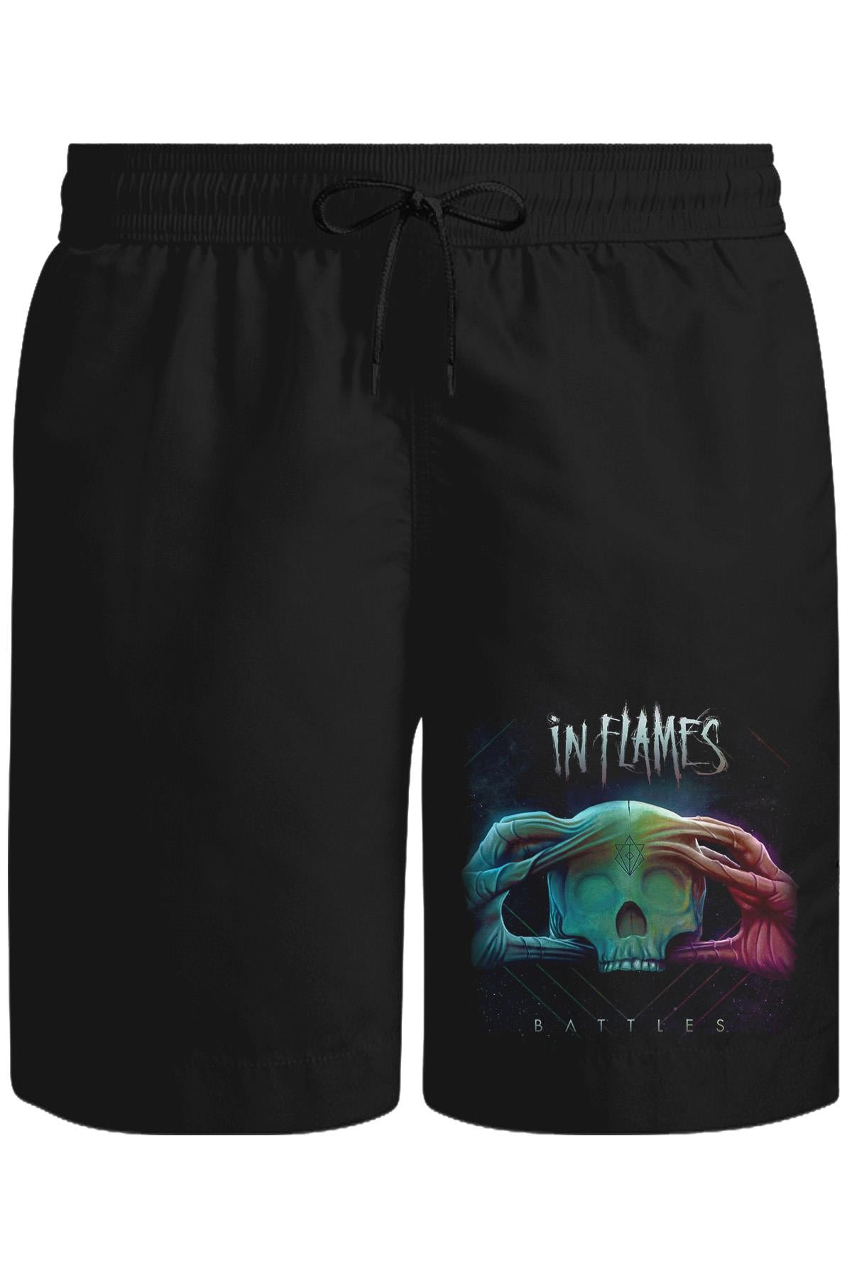 In Flames - Battles Unisex Siyah Şort