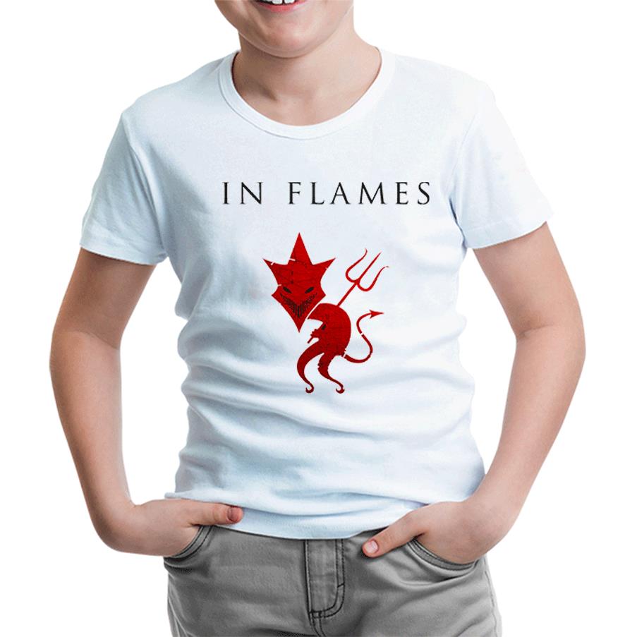 In Flames White Kids Tshirt