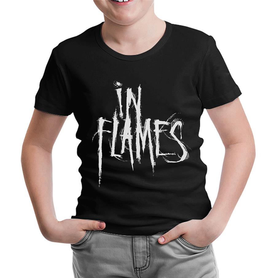 In Flames - Logo Siyah Çocuk Tshirt