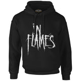 In Flames - Logo Siyah Erkek Fermuarsız Kapşonlu