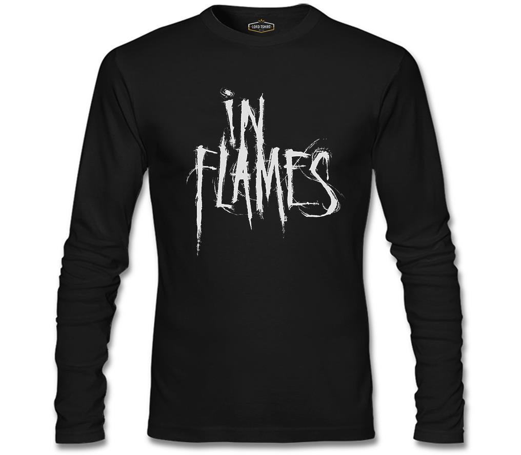 In Flames - Logo Siyah Erkek Sweatshirt