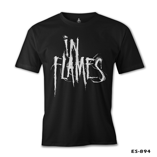 In Flames - Logo Siyah Erkek Tshirt
