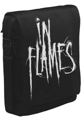 In Flames - Logo Unisex Siyah Postacı Çanta