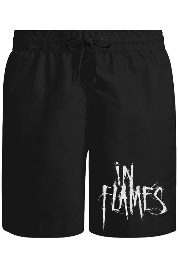 In Flames - Logo Unisex Siyah Şort