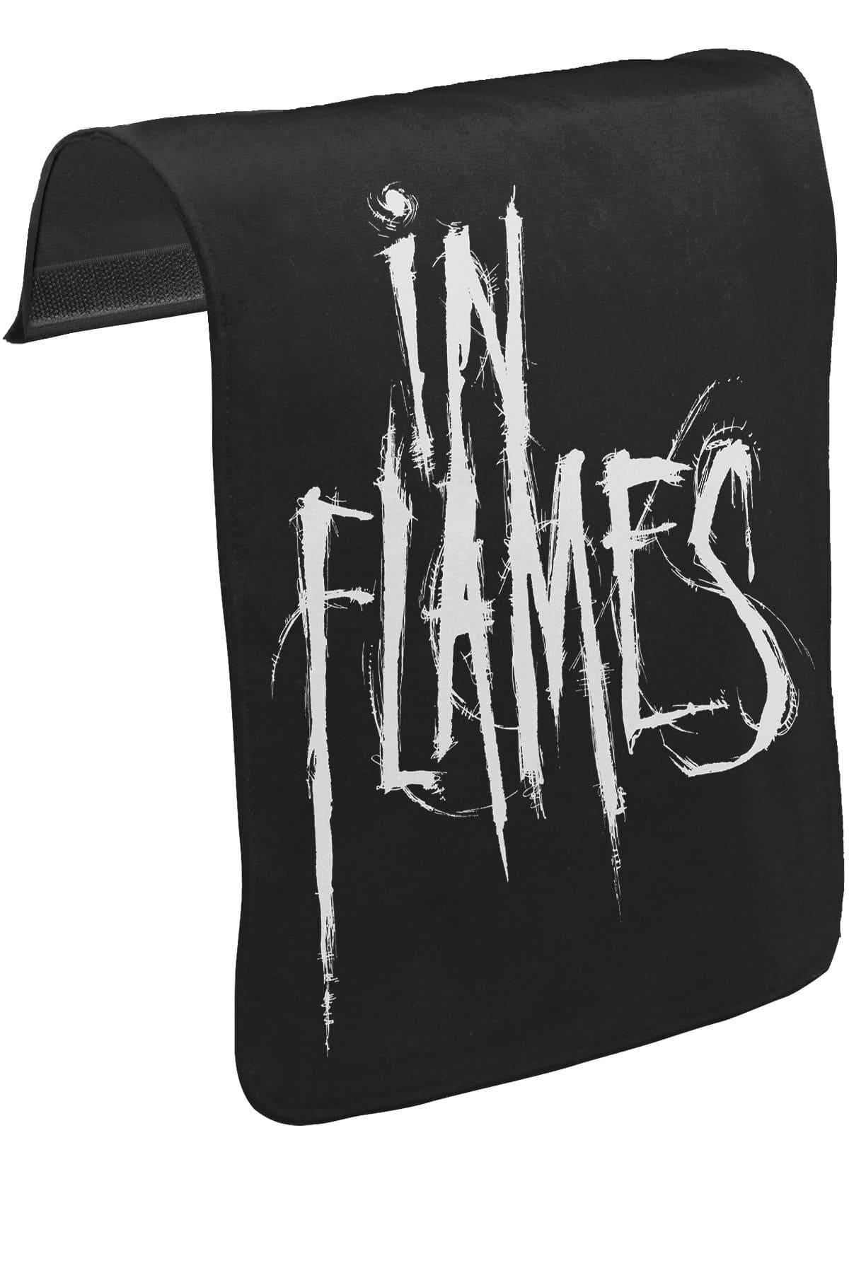 In Flames - Logo Unisex Siyah Tak-Çıkar Postacı Çanta Kapağı CK-894