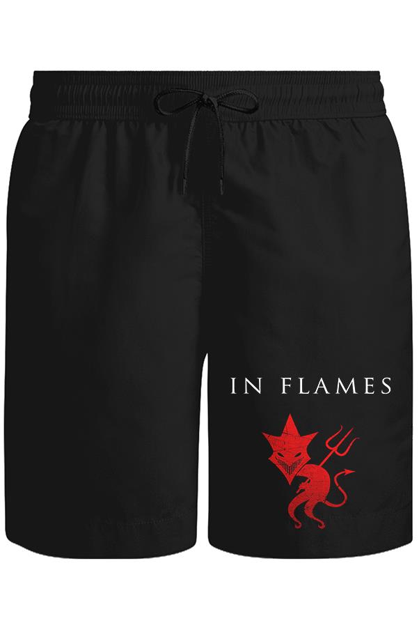 In Flames Unisex Siyah Şort