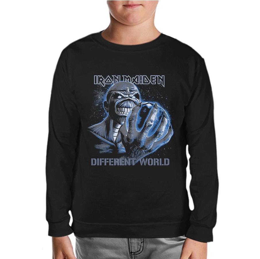 Iron Maiden - Different World Black Kids Sweatshirt