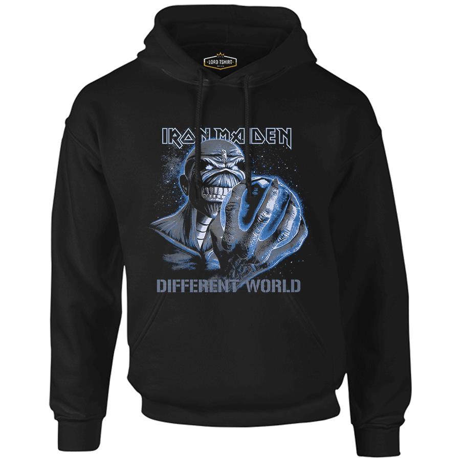 Iron Maiden - Different World Black Men's Zipperless Hoodie