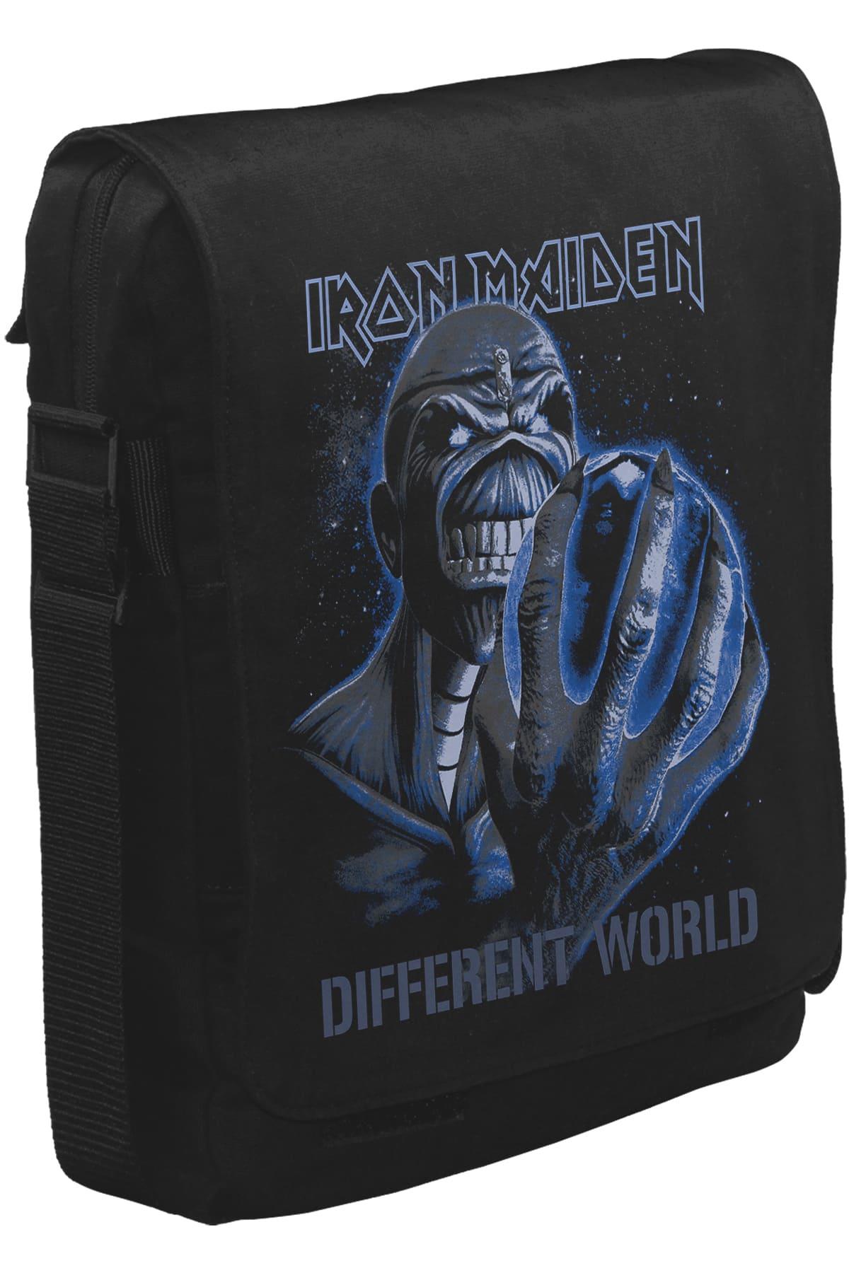 Iron Maiden - Different World Unisex Siyah Postacı Çanta