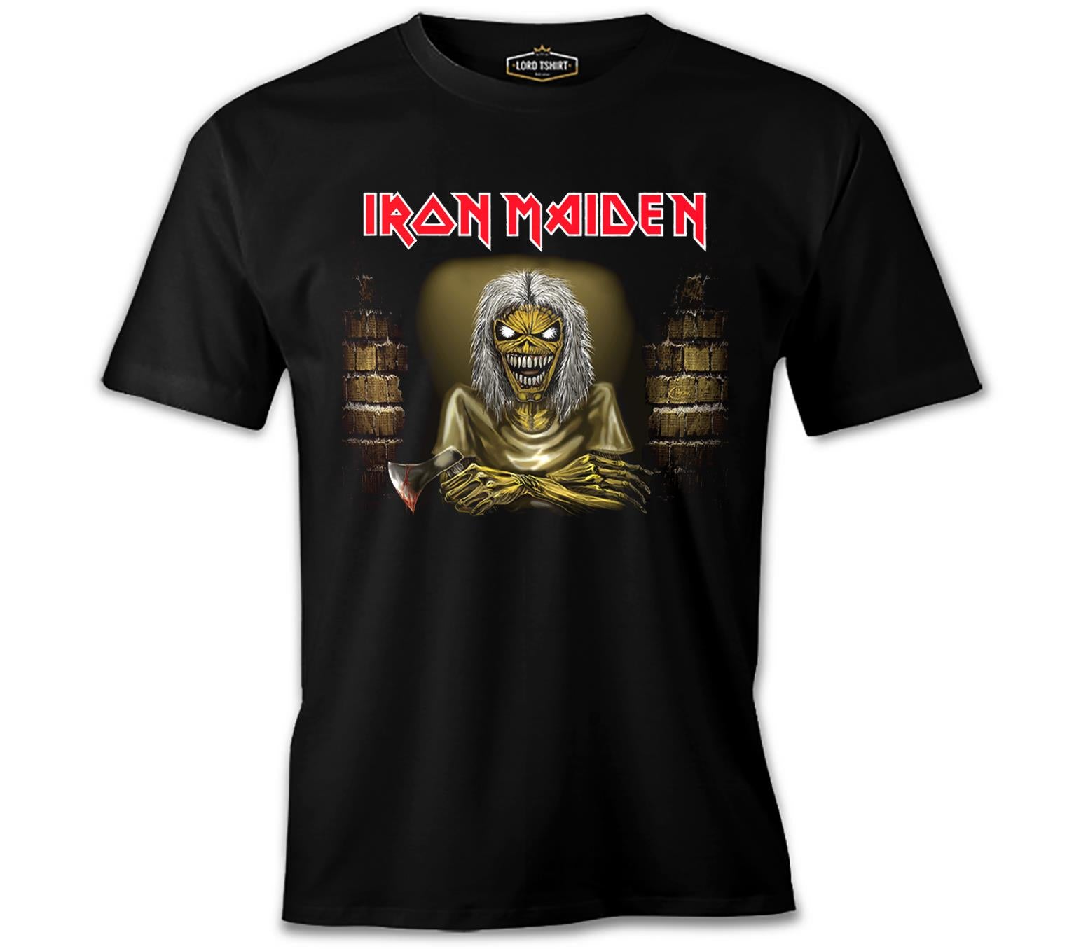 Iron Maiden - Eddie Ax Siyah Erkek Tshirt
