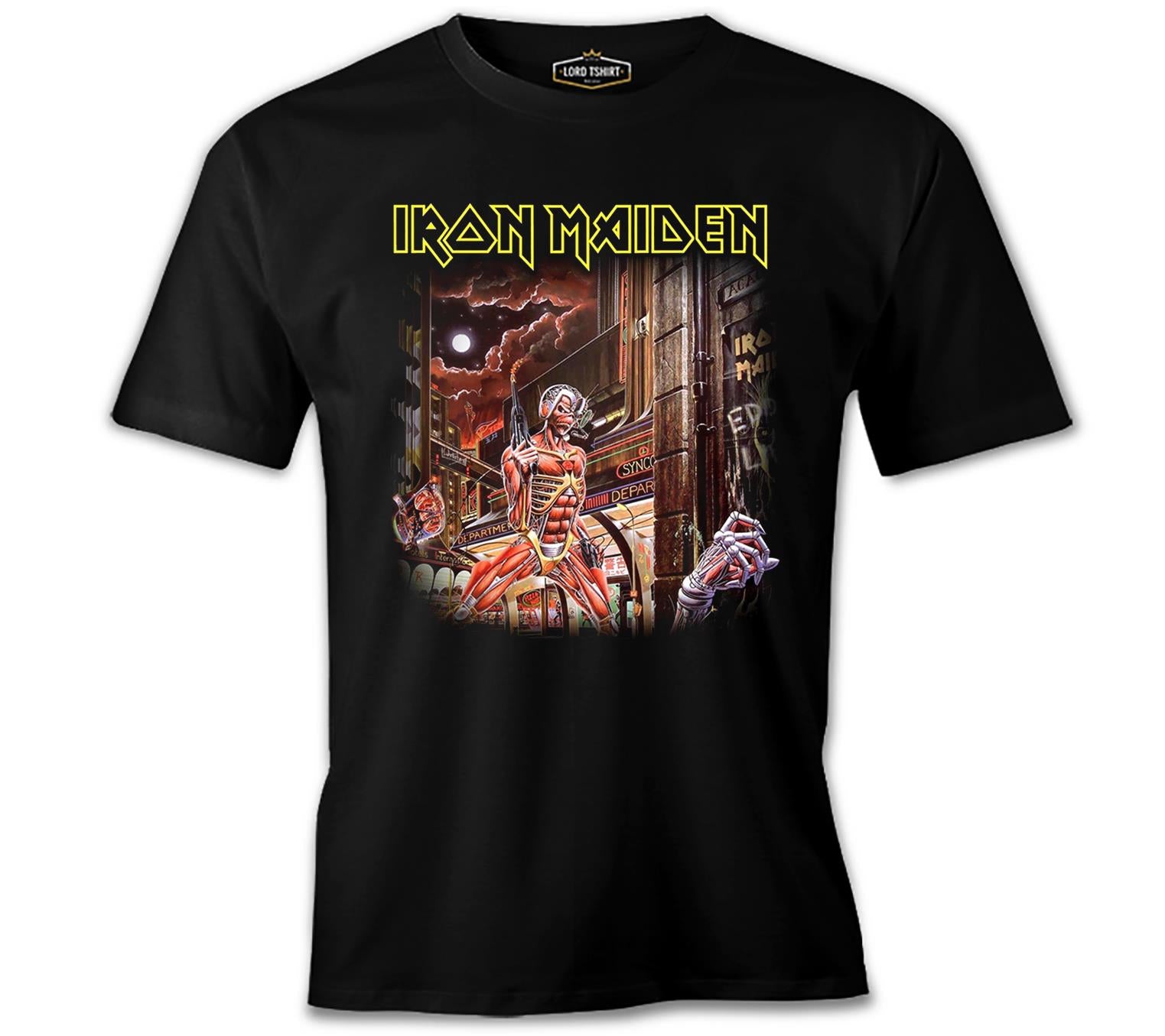 Iron Maiden - Somewhere in Time Siyah Erkek Tshirt
