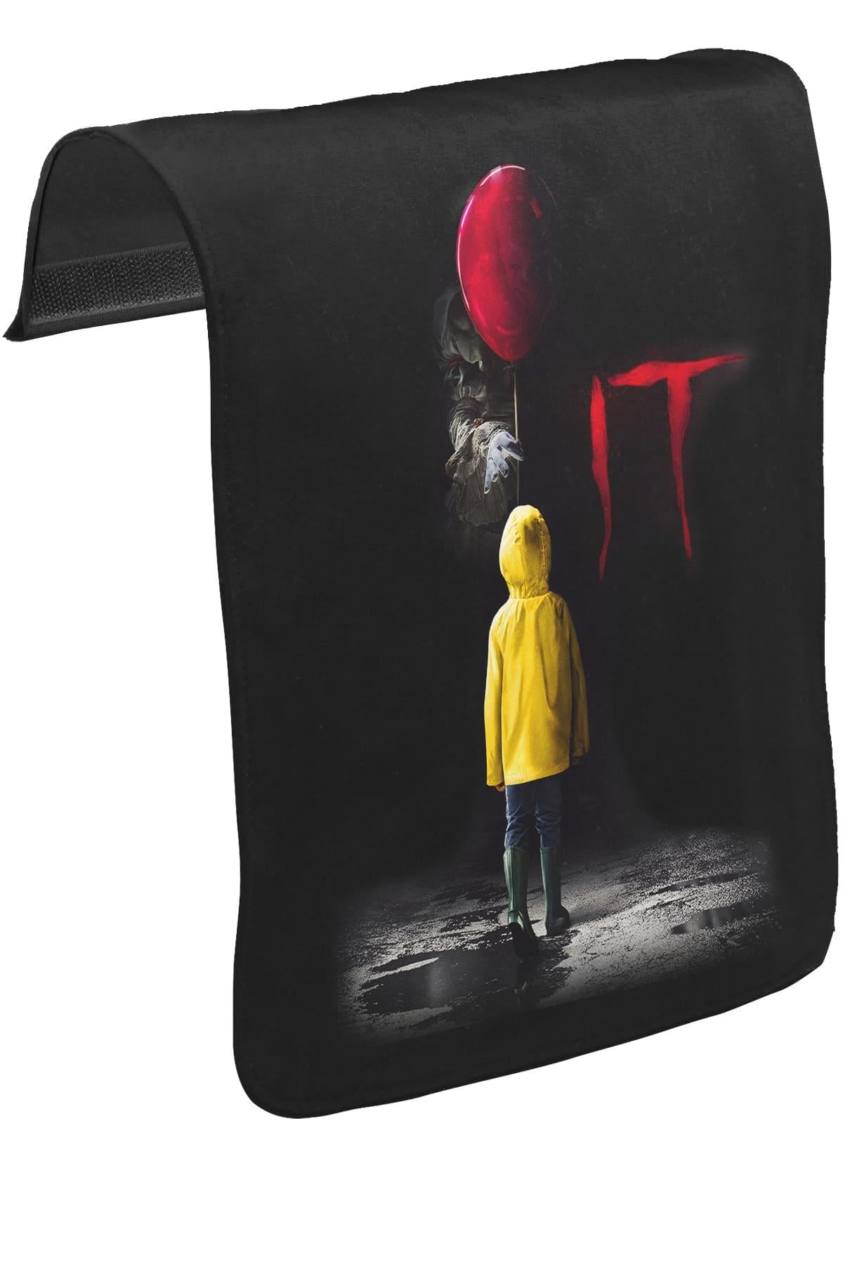 IT - Pennywise Unisex Siyah Tak-Çıkar Postacı Çanta Kapağı CK-1462