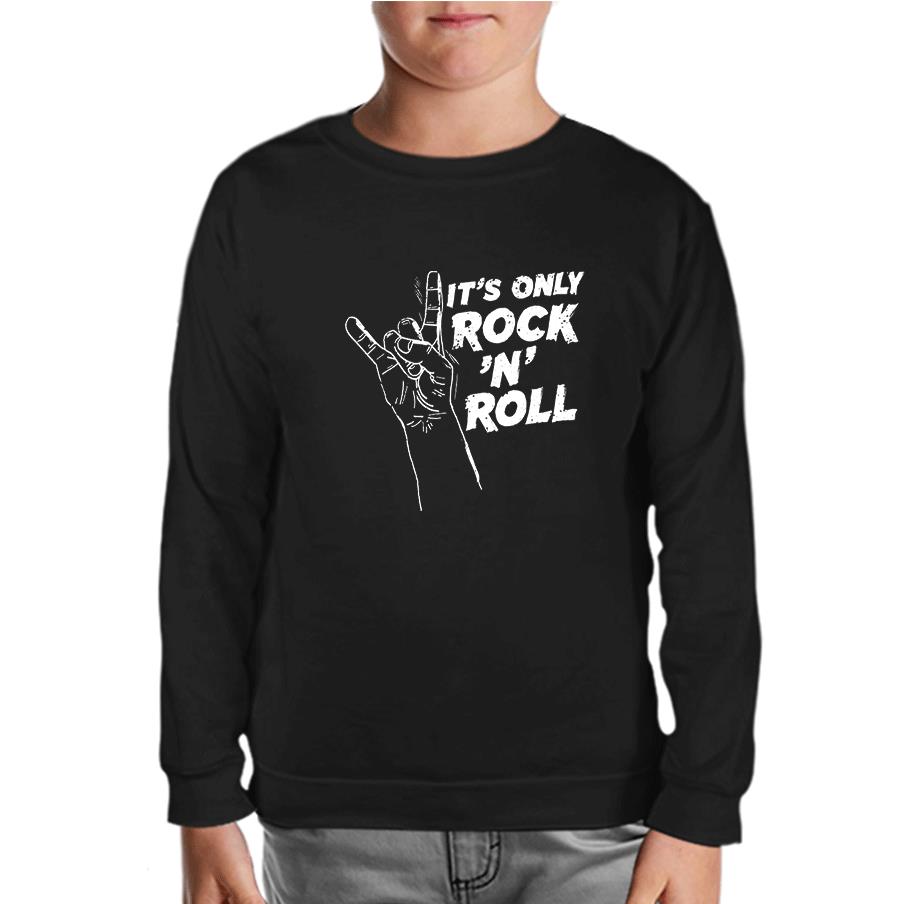 It's Rock N Roll Black Kids Sweatshirt