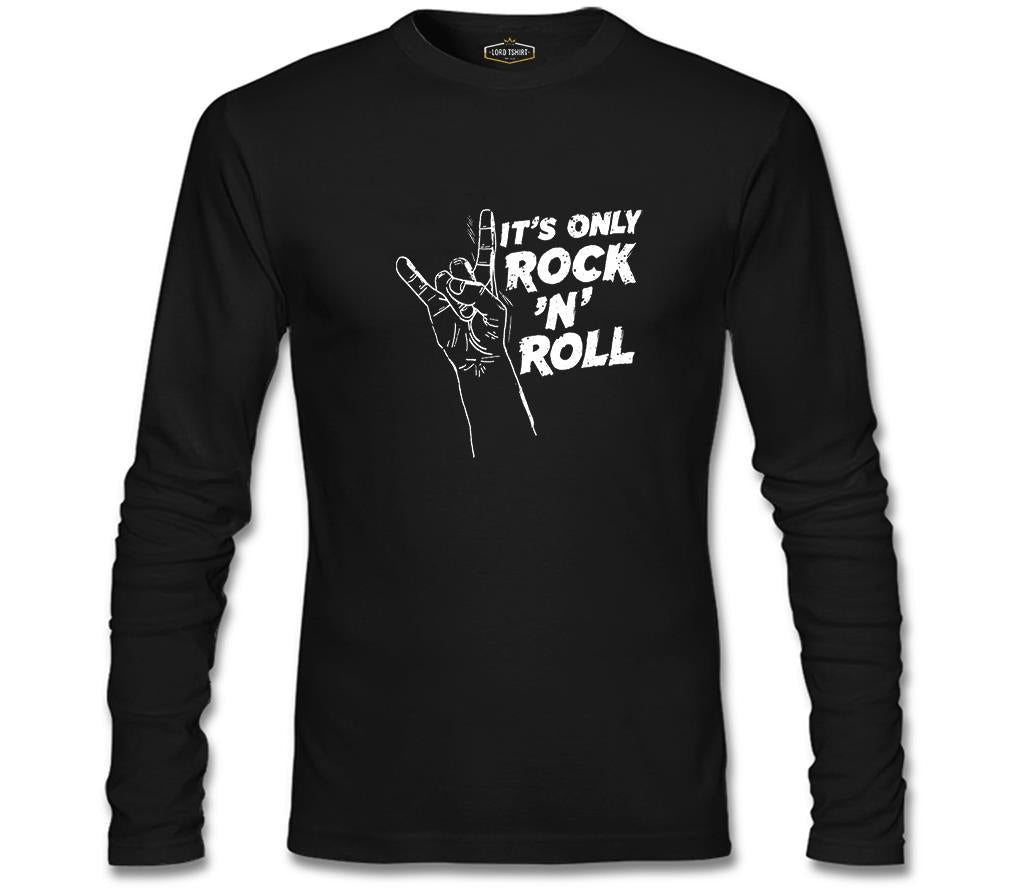 It's Rock N Roll Siyah Erkek Sweatshirt