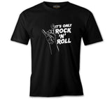 It's Rock N Roll Siyah Erkek Tshirt