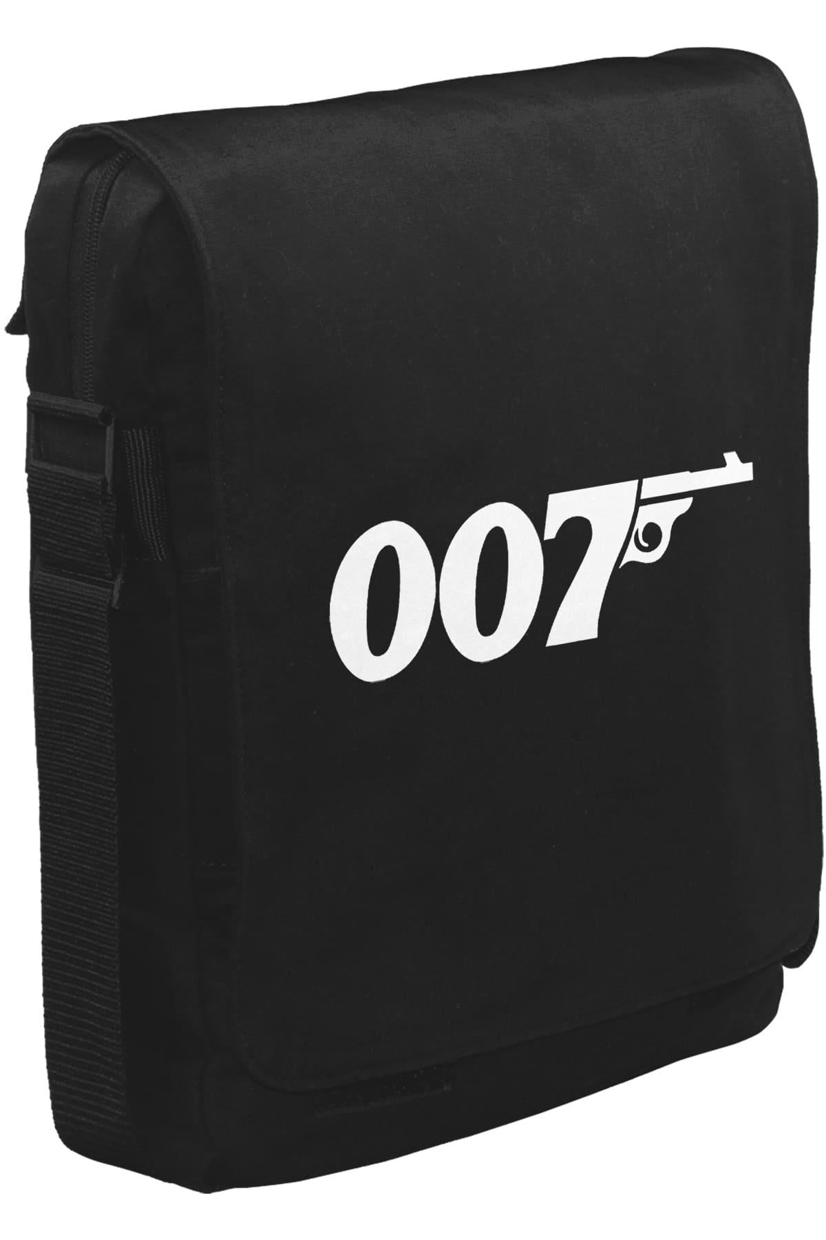 James Bond - 007 Unisex Siyah Postacı Çanta