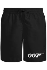 James Bond - 007 Unisex Siyah Şort