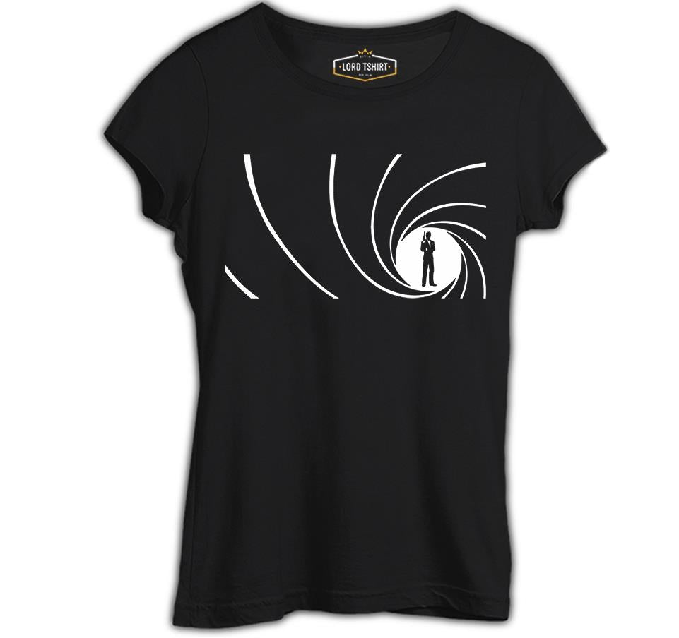 James Bond - Never Say Never Siyah Kadın Tshirt