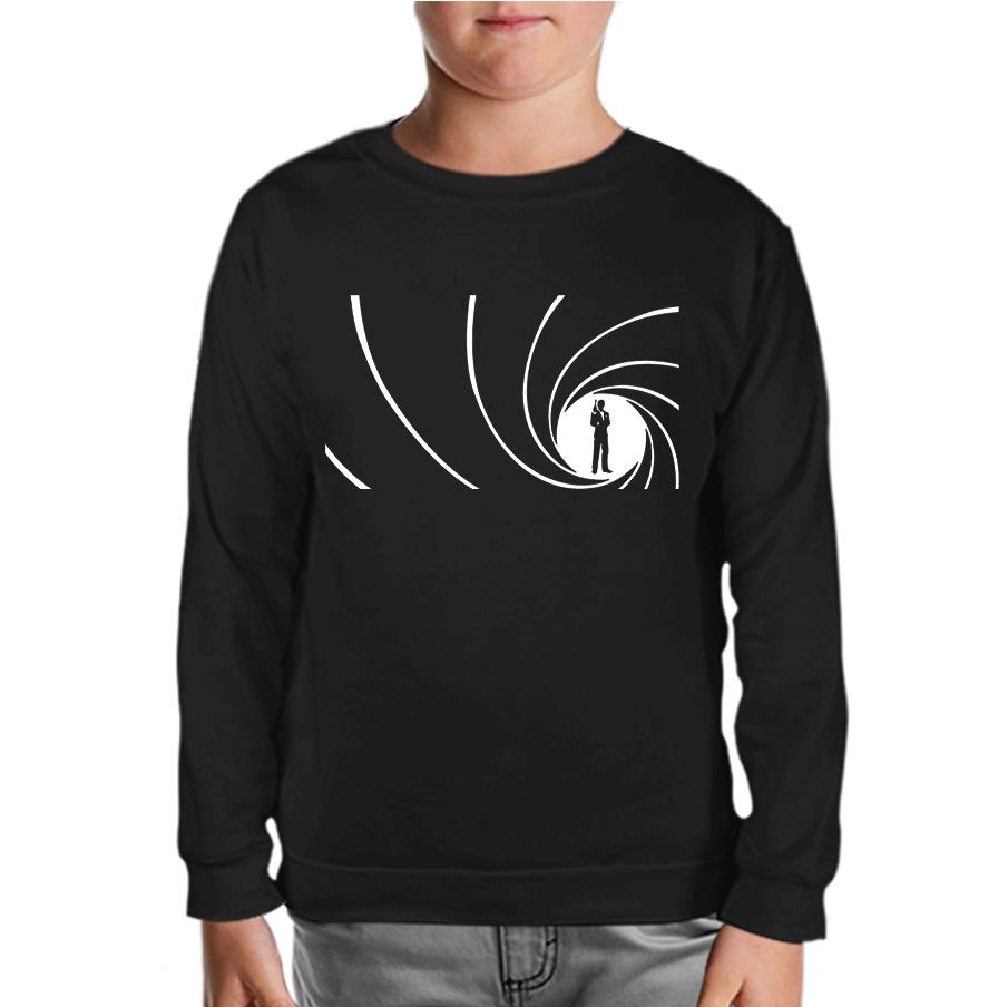James Bond - Never Say Never Black Kids Sweatshirt