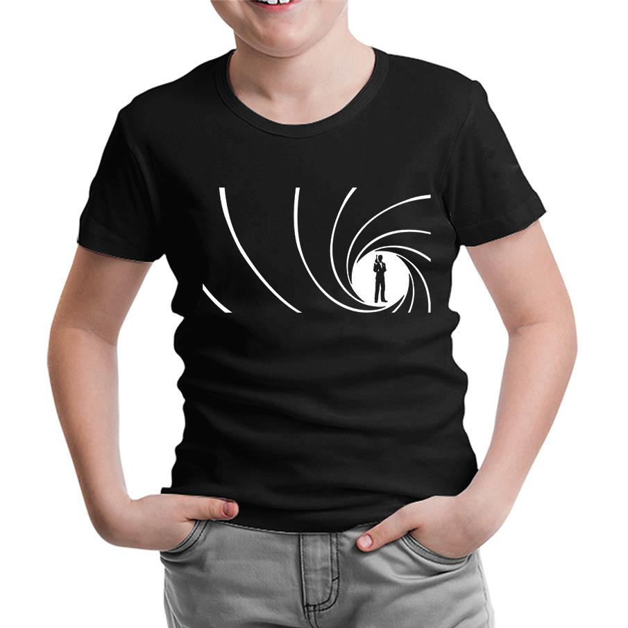 James Bond - Never Say Never Siyah Çocuk Tshirt