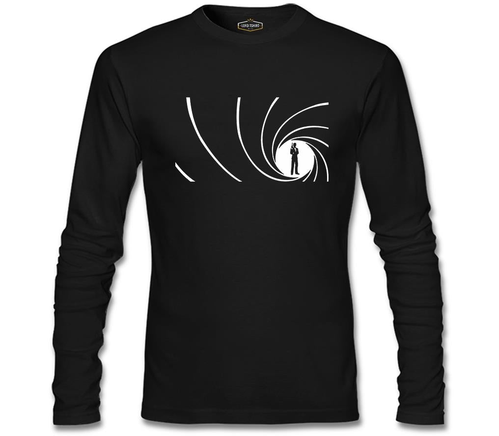 James Bond - Never Say Never Siyah Erkek Sweatshirt