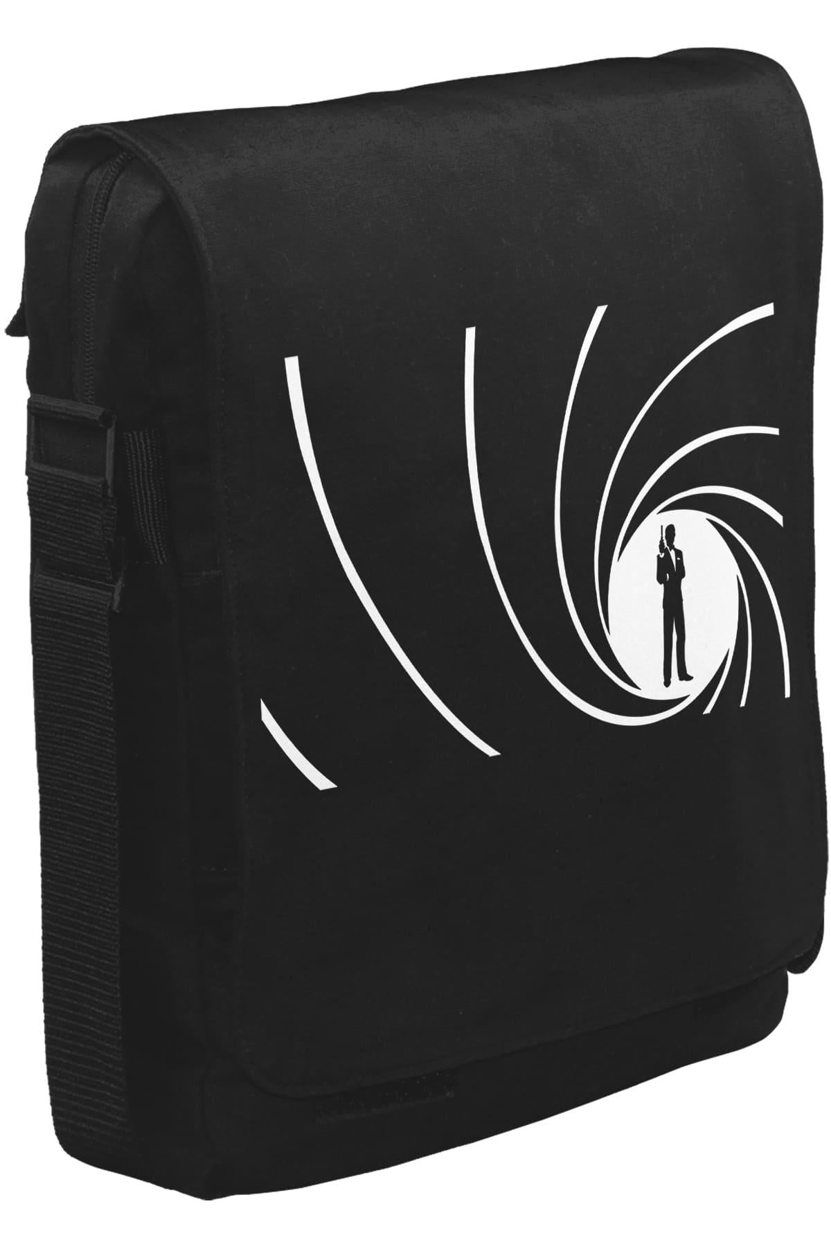 James Bond - Never Say Never Unisex Siyah Postacı Çanta