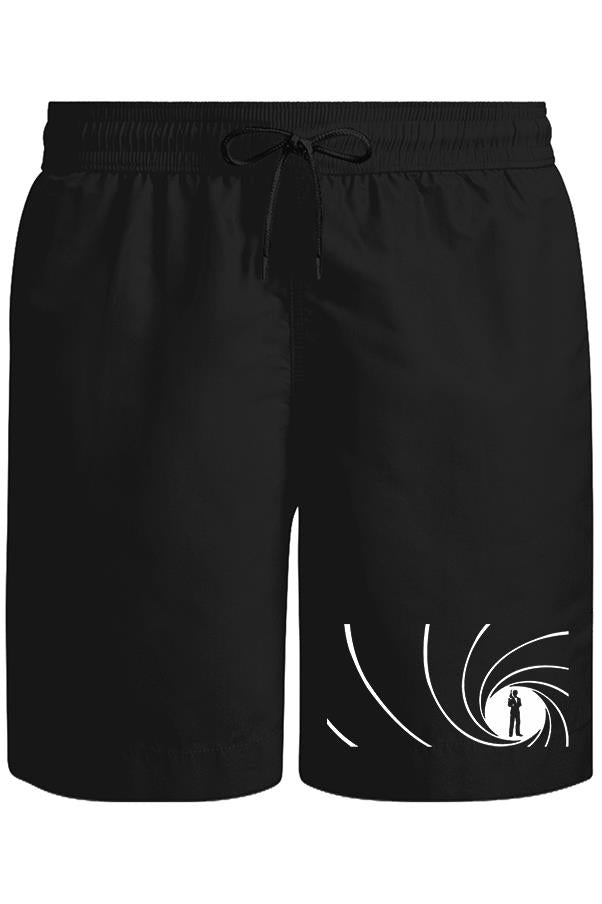 James Bond - Never Say Never Unisex Siyah Şort