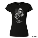 Jeff Hanneman - RIP Siyah Kadın Tshirt