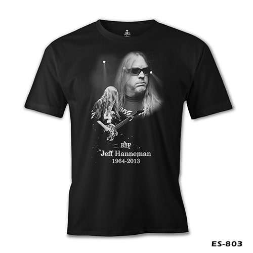 Jeff Hanneman - RIP Siyah Erkek Tshirt