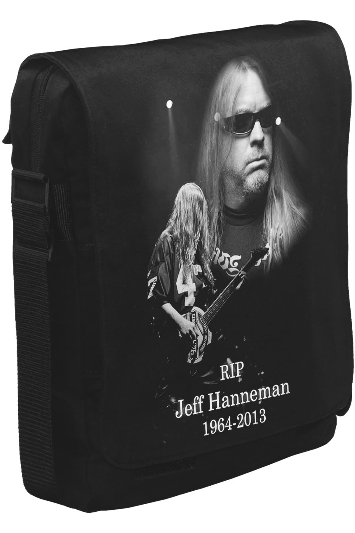 Jeff Hanneman - RIP Unisex Siyah Postacı Çanta