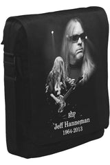 Jeff Hanneman - RIP Unisex Siyah Postacı Çanta