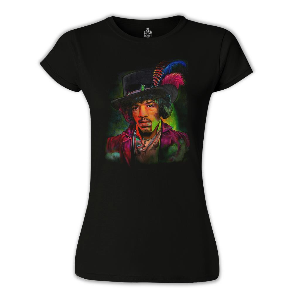 Jimi Hendrix Siyah Kadın Tshirt