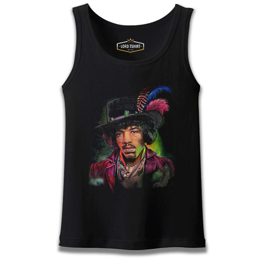 Jimi Hendrix Siyah Erkek Atlet