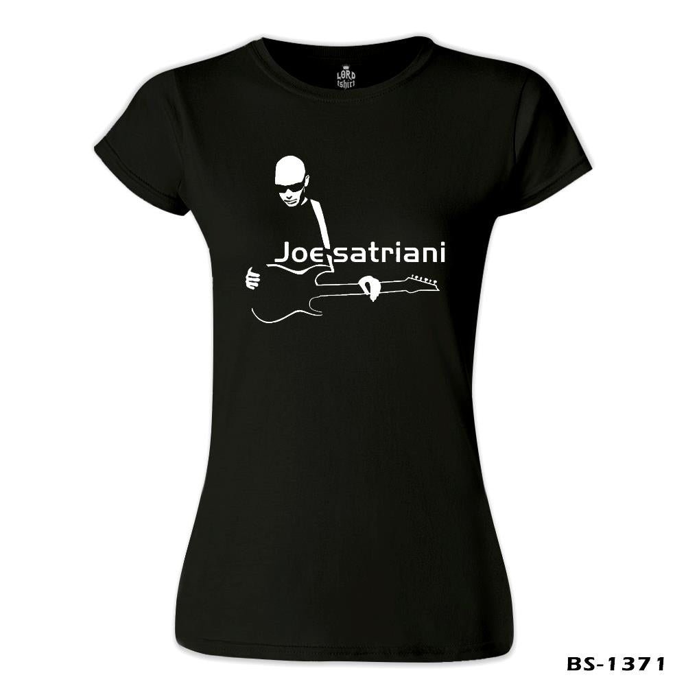 Joe Satriani - Gitar Siyah Kadın Tshirt