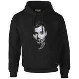 Johnny Depp Siyah Erkek Fermuarsız Kapşonlu