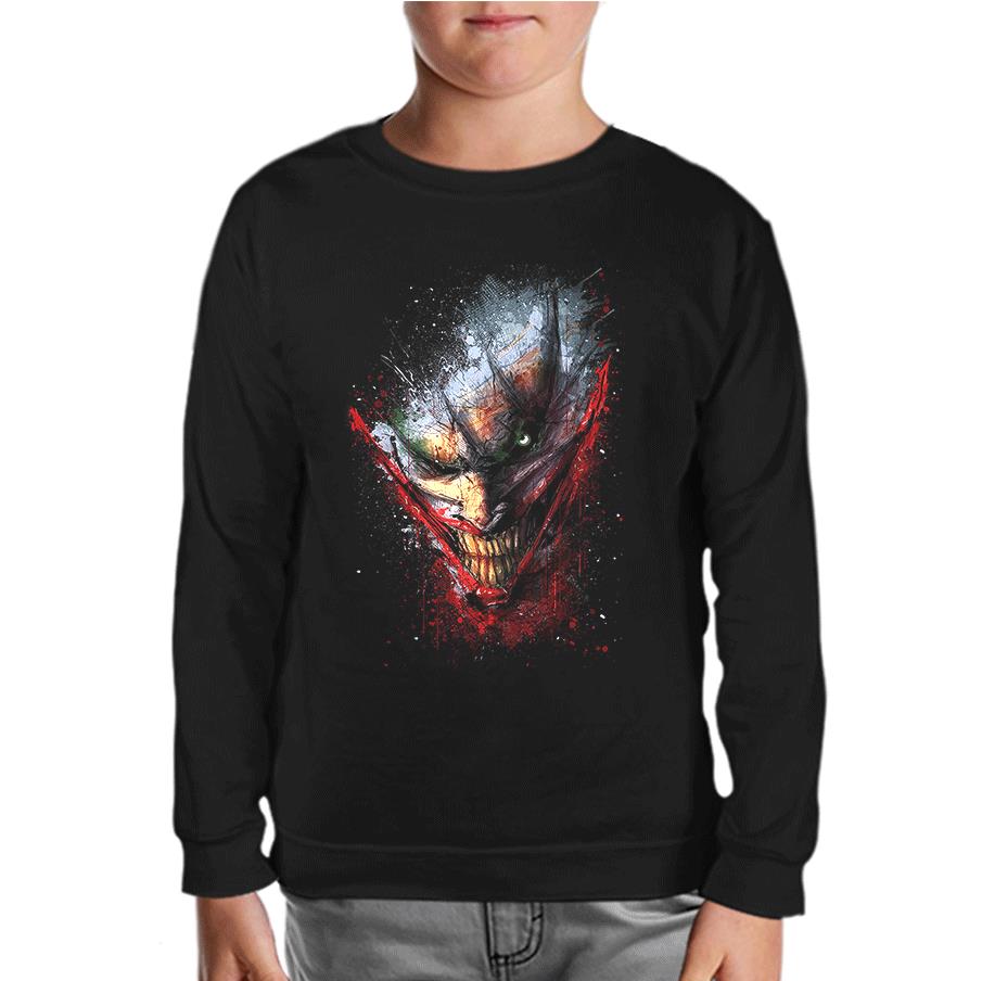Joker - Face Black Kids Sweatshirt