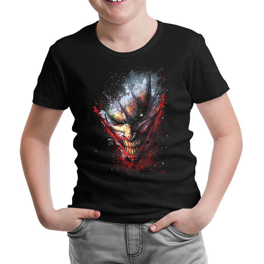 Joker - Face Siyah Çocuk Tshirt