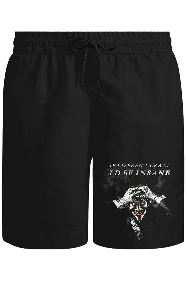 Joker - I'd be Insane Unisex Siyah Şort
