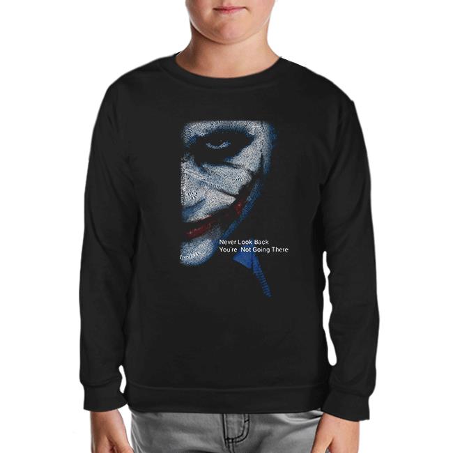 Joker - Never Look Back Black Kids Sweatshirt