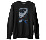 Joker - Never Look Back Siyah Erkek Kalın Sweatshirt