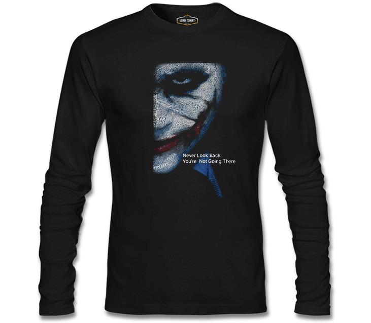 Joker - Never Look Back Siyah Erkek Sweatshirt