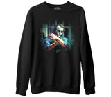 Joker  Siyah Erkek Kalın Sweatshirt