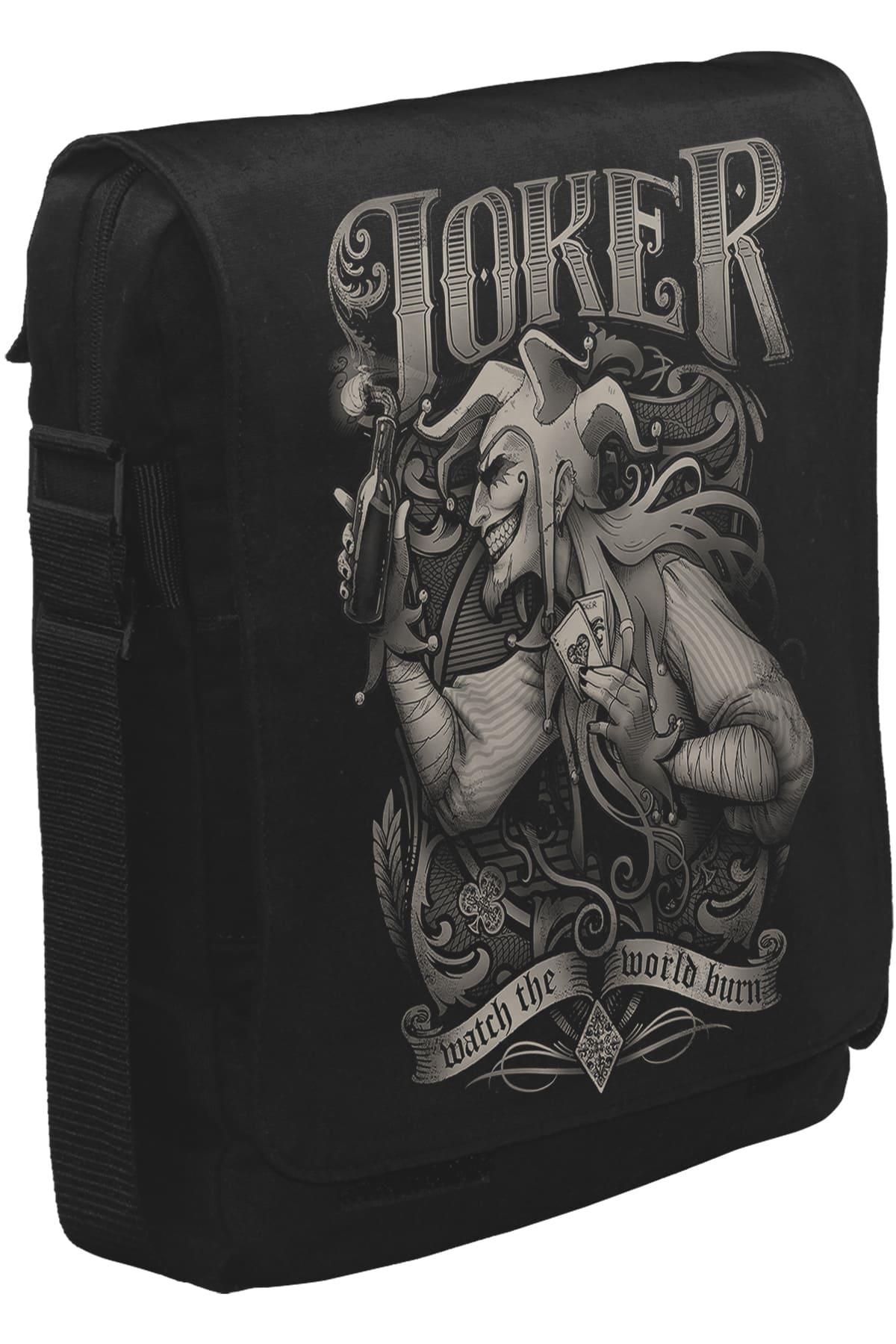 Joker - World Burn Unisex Siyah Postacı Çanta